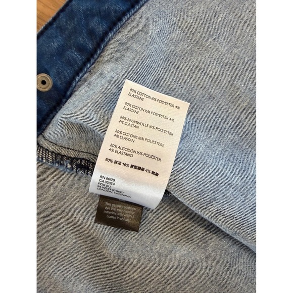 We The Free Free People Denim Asymmetrical Mini Skirt Blue Button Wrap Front 2 - Picture 6 of 8